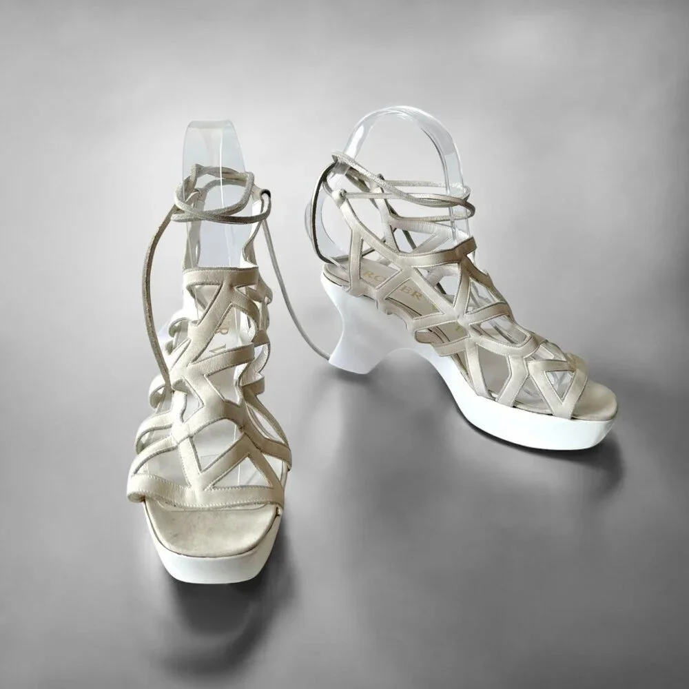 Roger Vivier Rare Sculptural Prototype Sandals 36